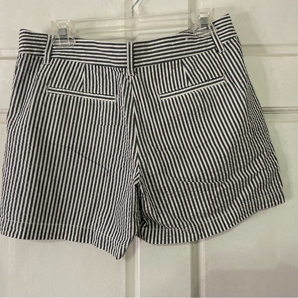 Crown & Ivy Black and White Striped Women Shorts - Picture 3 of 3
